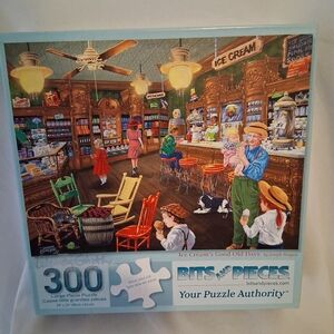 Bits & Pieces "Ice Cream's Good Old Days" Joseph Burgess Nostalgic 300 Pc Puzzle